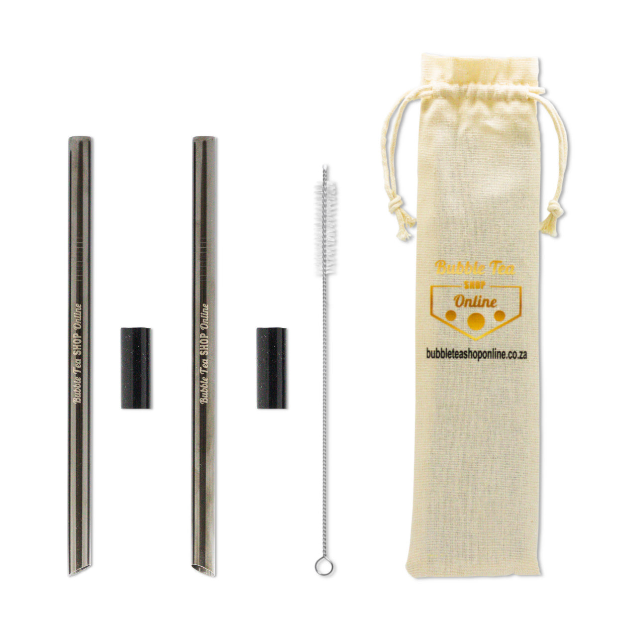 6-stuk vlekvrye staal borreltee strooitjie stel