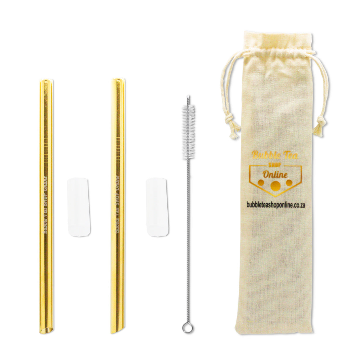 6-stuk vlekvrye staal borreltee strooitjie stel