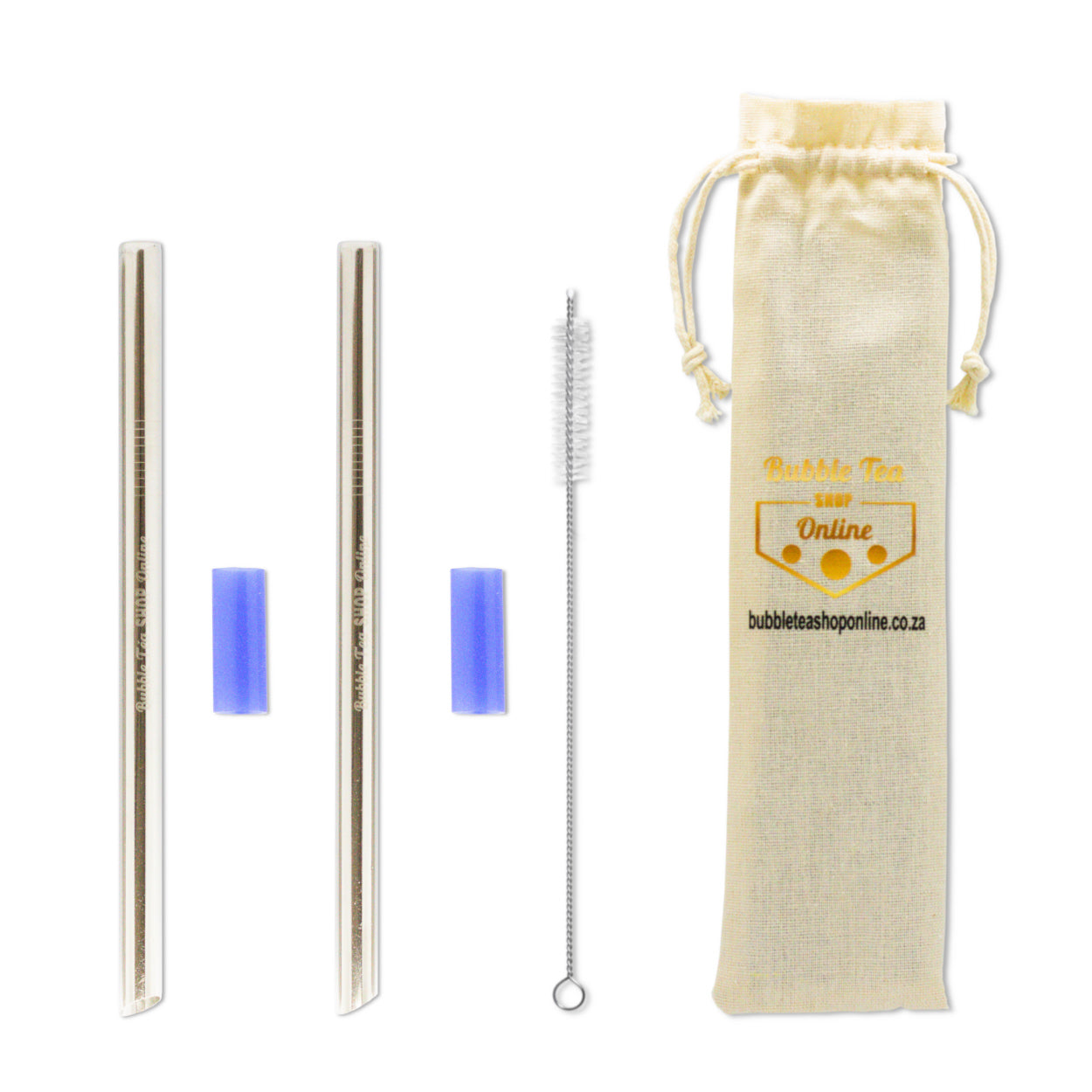 6-stuk vlekvrye staal borreltee strooitjie stel