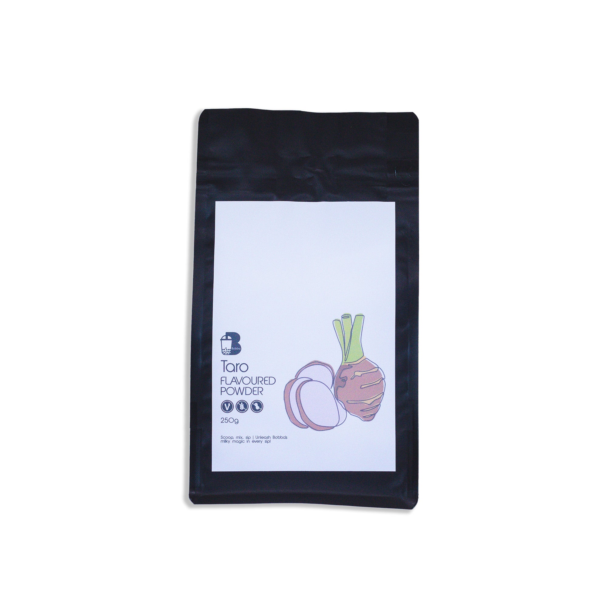 Taro flavoured powder for making bubble tea drinks