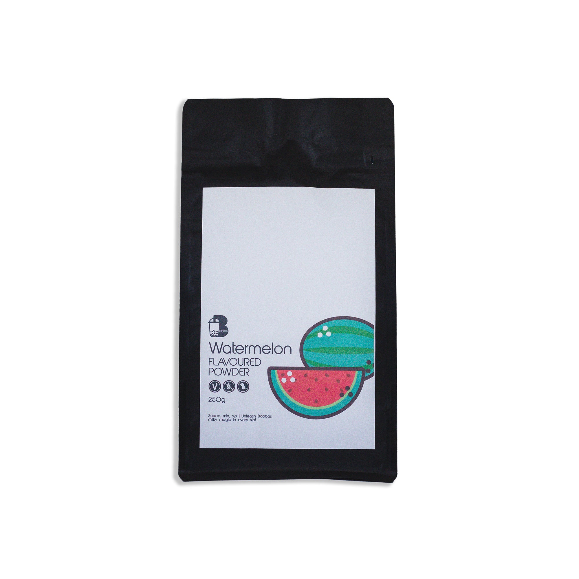 Watermelon flavoured powder for making bubble tea drinks