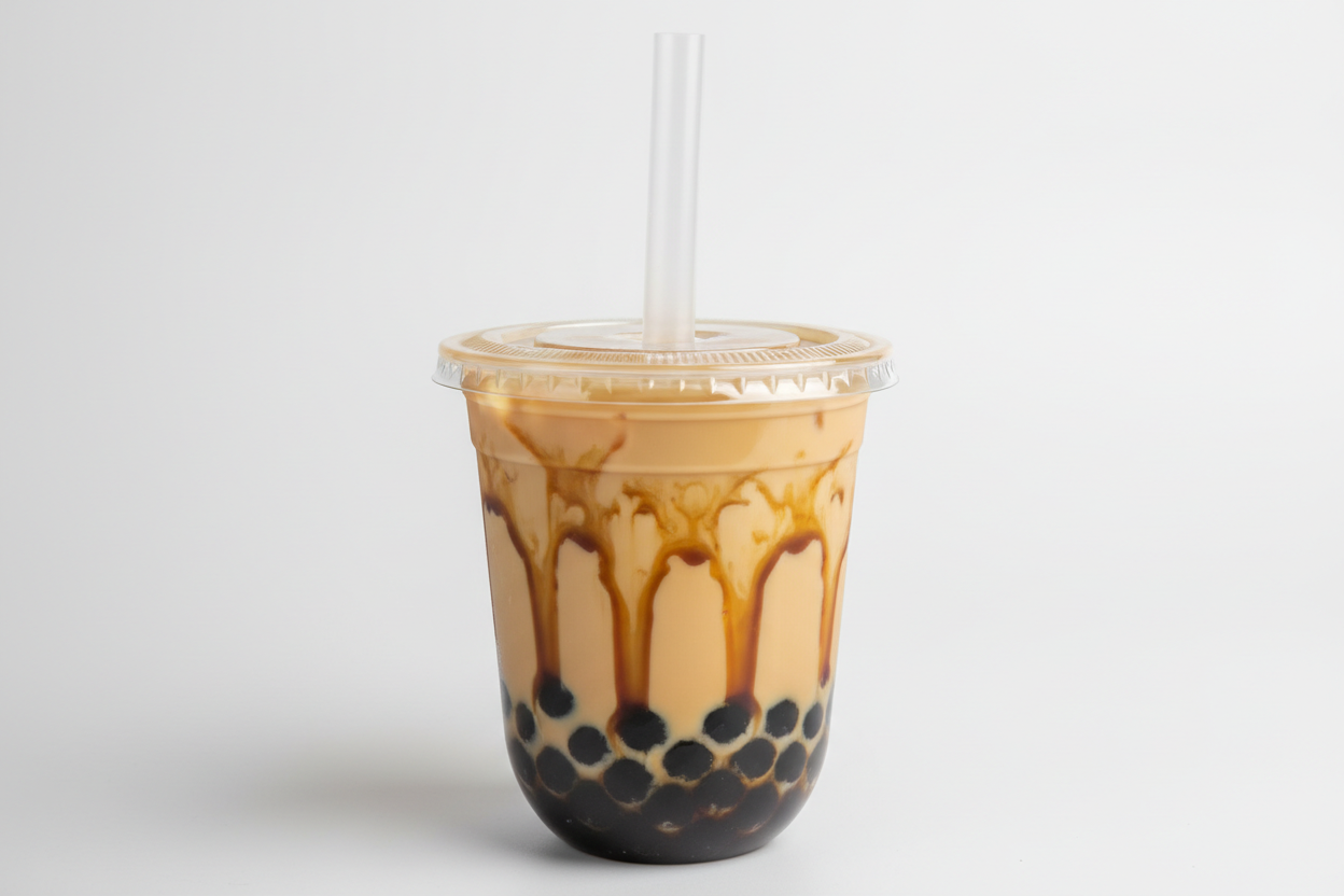 Rooibos Milk Tea with Brown Sugar Syrup and Tapioca (Makes 12)
